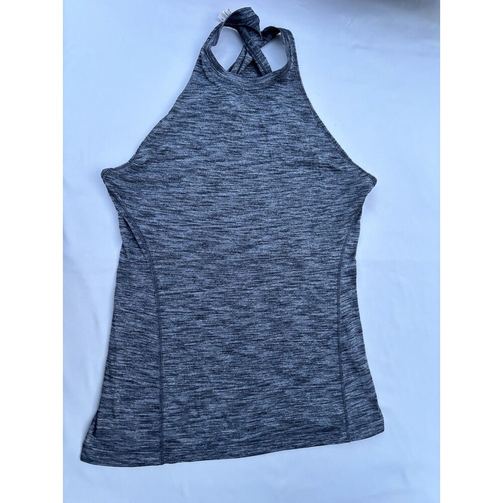 Lululemon Womens Heather Gray Tank Trapeze Twist Tank Top Gym Running Yoga Sz 6